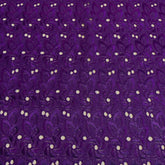 Eyelet Floral—Amethyst Color—Embroidery Material— Width 54"Wide—High Quality—Sold by the Yard—Shipped Nationwide.